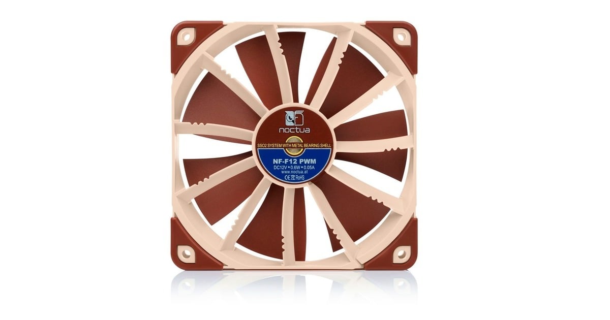 NoctuaNF-F12 PWM case fan  (Lichtbruin, 120 x 120 x 25 mm)
