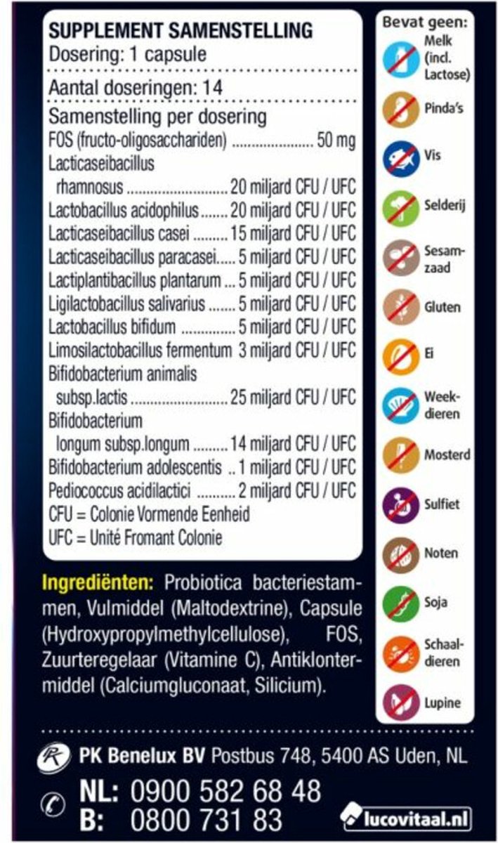 Lucovitaal Super Pre & Probiotica (14 capsules)