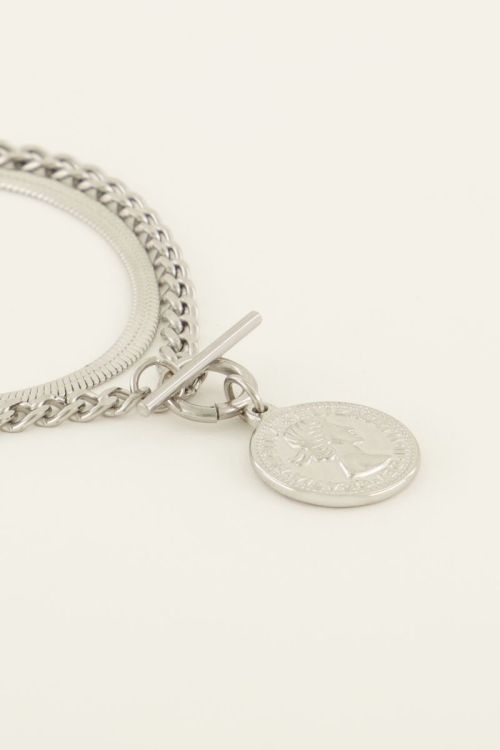 Dubbele armband met munt