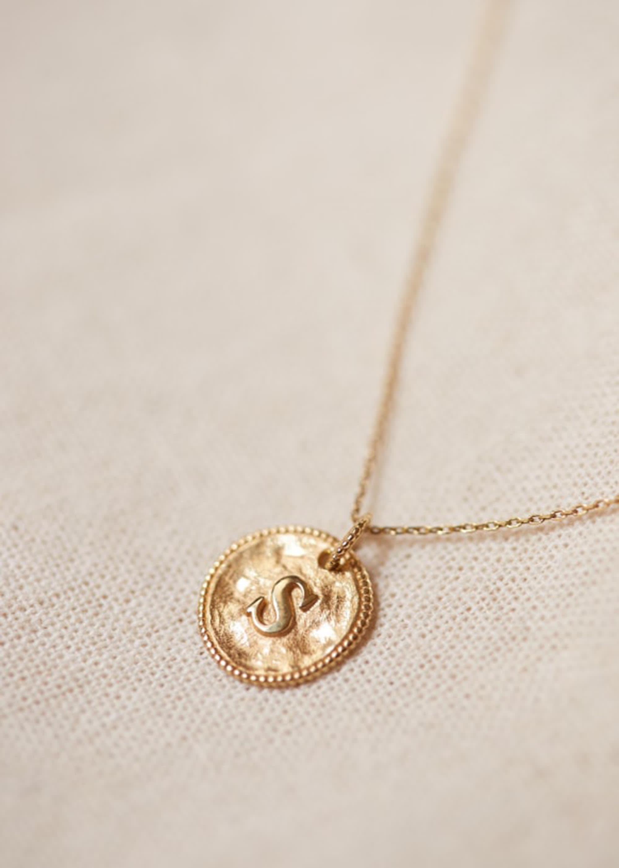 Pendentif Sara Or 9 Carats - Lettres Q À Z - Lettre S - E-SHOP/BIJOUX Colliers 5905827