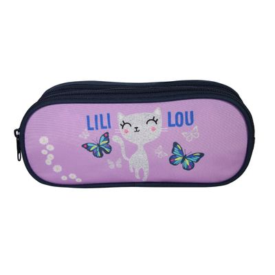 Trousse Lili Lou - 2 compartiments - violet - Bagtrotter