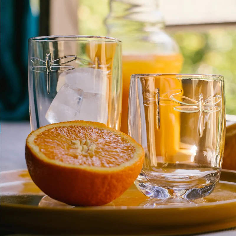 Lot de 6 verres à eau, LIBELLULES La Rochère