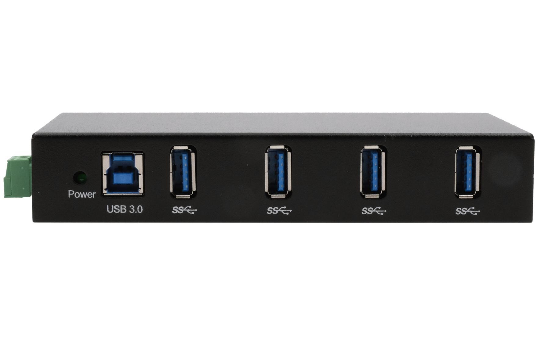 USB-Hub EX-11234HMS4-Port USB 3.0 HUB für Tisch, Wand- und DIN-Rail Montage