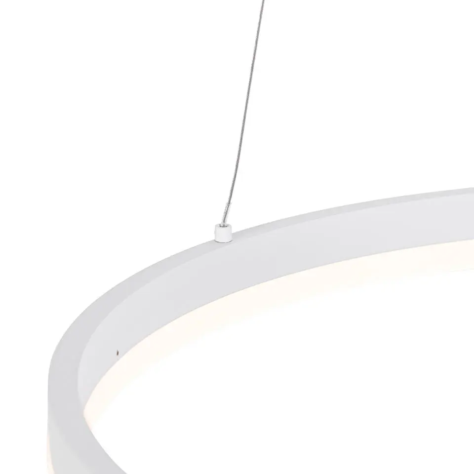 Qazqa hanglampen anello wit geïntegreerde led