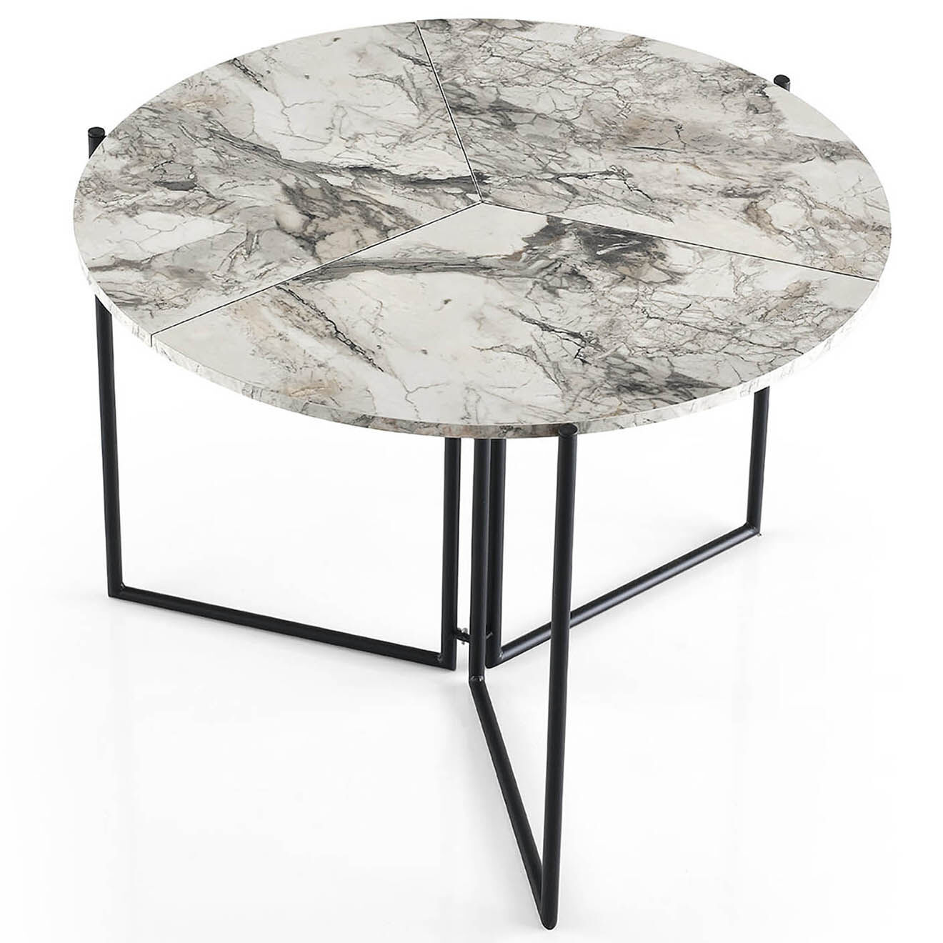 Homitis Table à manger Yaprak 1203 pin atlantique - 100x72x100 cm