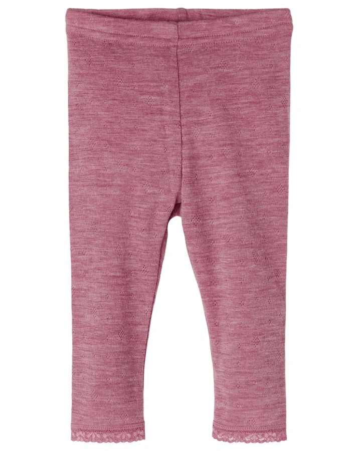 Woll-Leggings NBFWANG in nostalgia rose