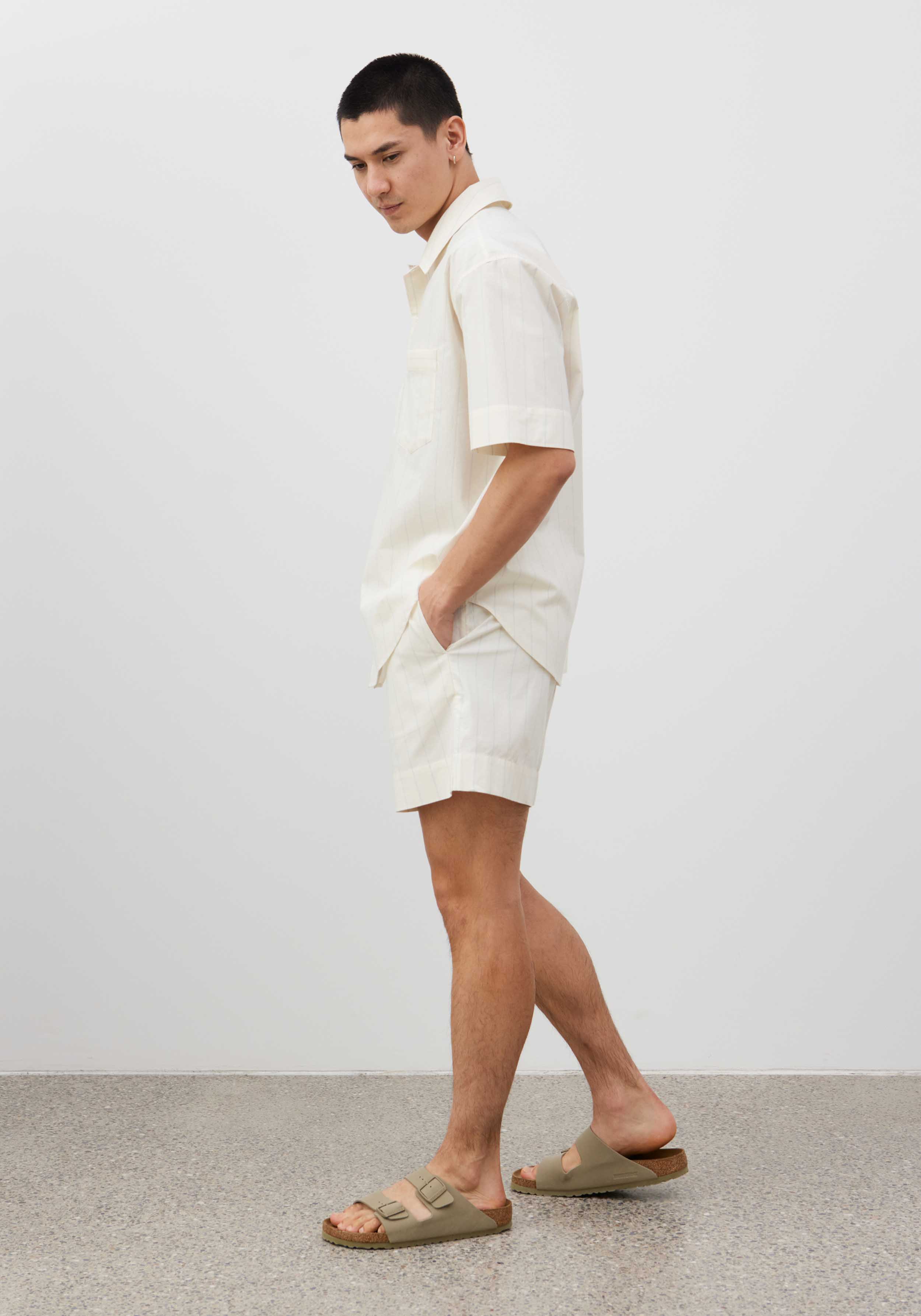 Lavie Kurzarmhemd John Striped Undyed/Sky