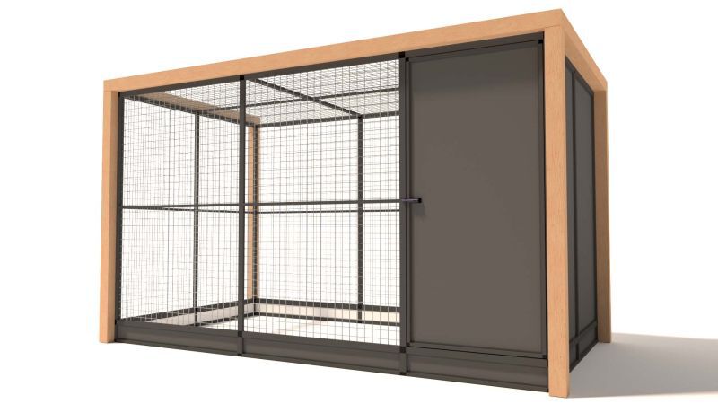 Glorenza Alfred - Kattenren met sluis - Antraciet - 202x190x345 cm