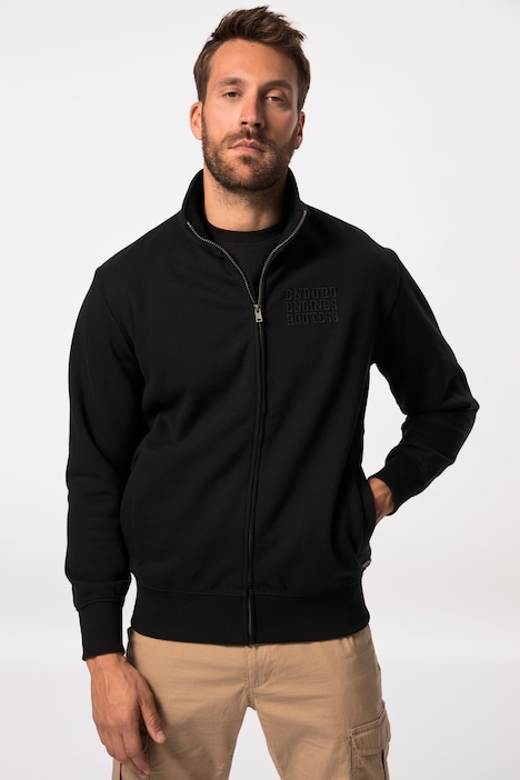 Sweatjacke, Stehkragen, Zipper, bis 8 XL