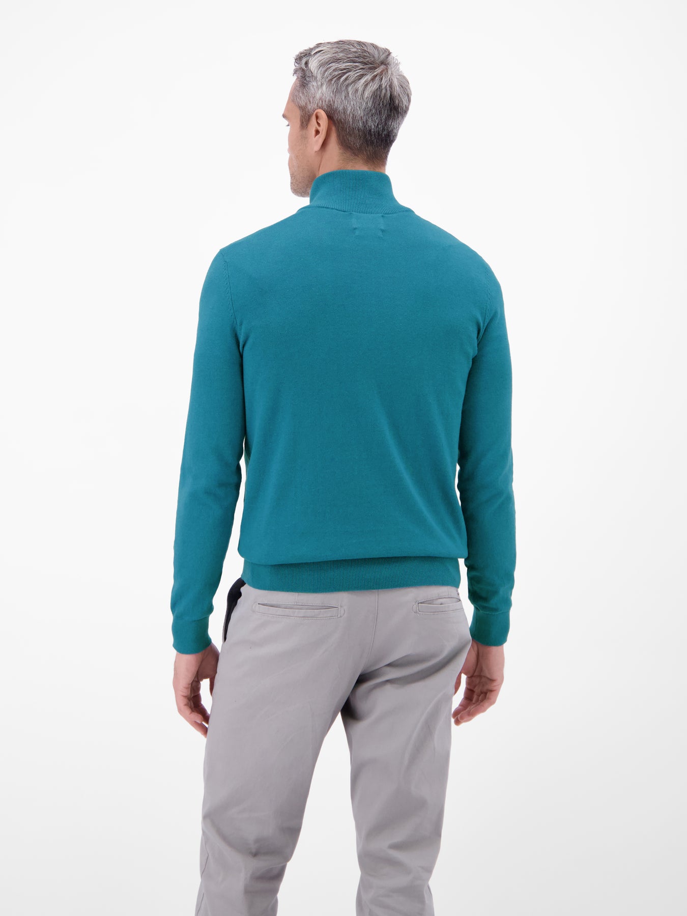 Flachstrickpullover mit Troyerkragen