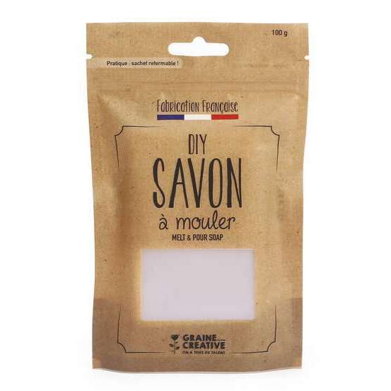 Pain de 100 g de savon opaque lilas
