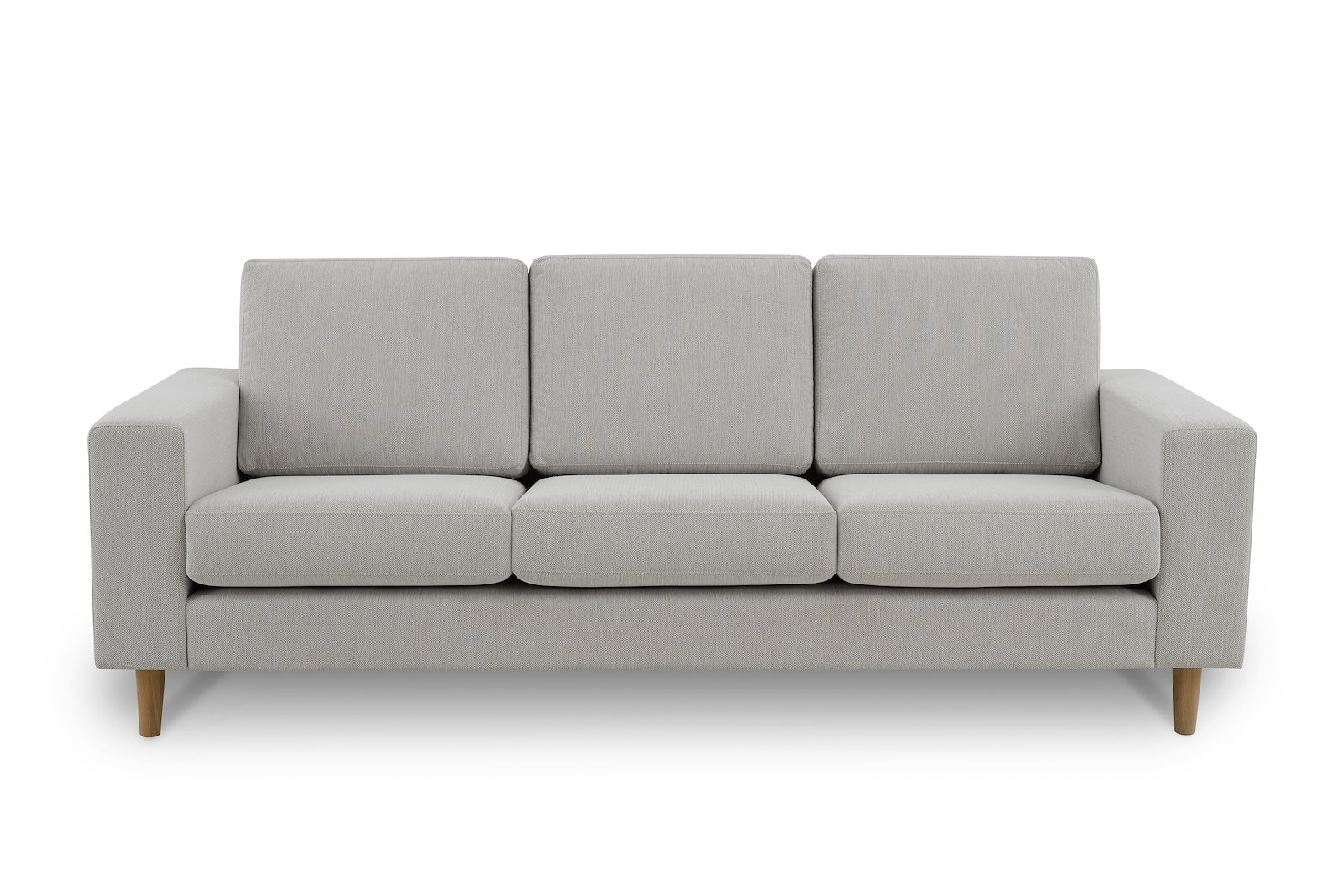 Hedda sofa Tekstil Arre 8 Beige med arm F (18 cm ) og hvitoljede eikeben (1)