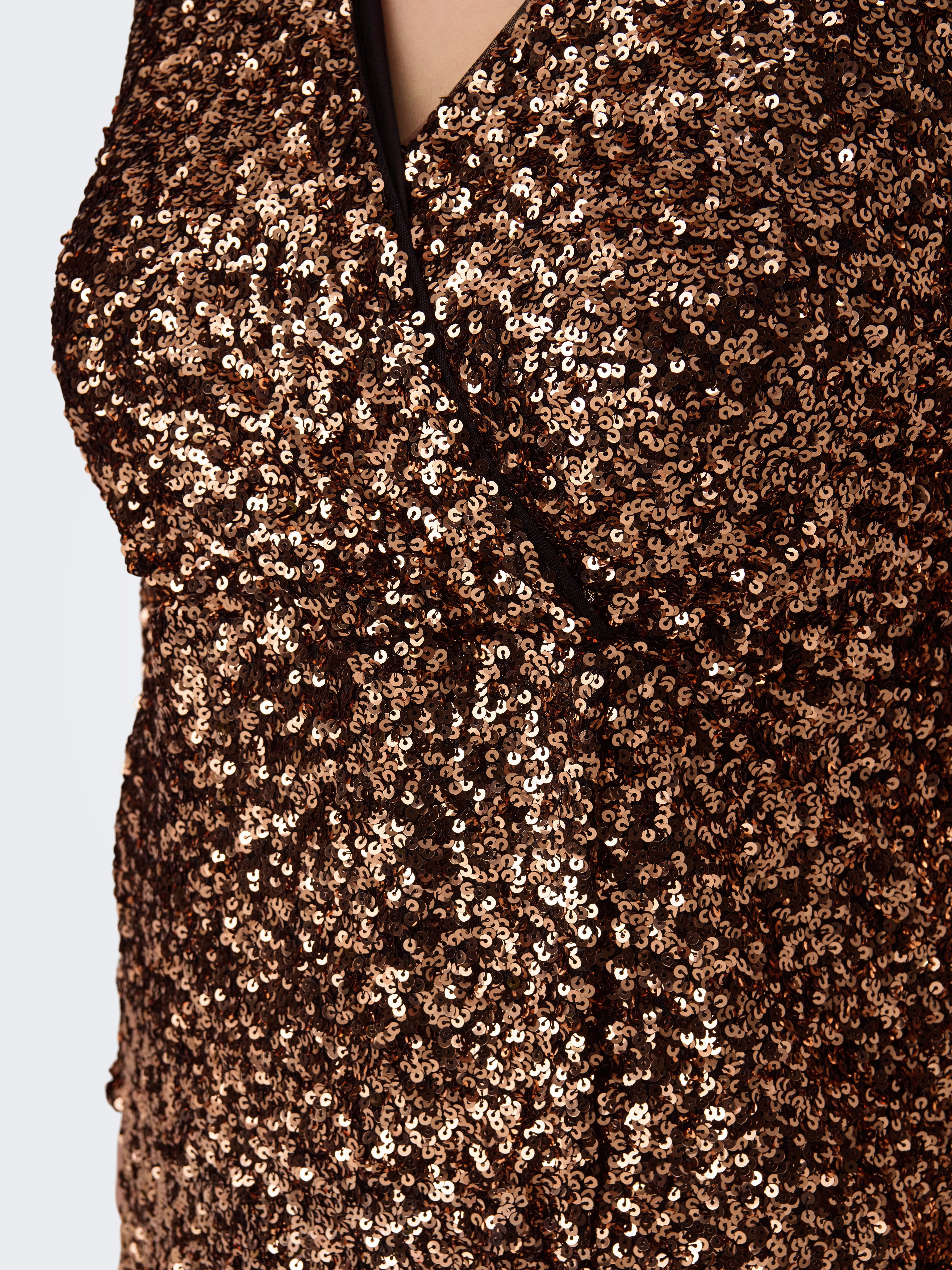CARSEQUINS Midikleid Copper Colour