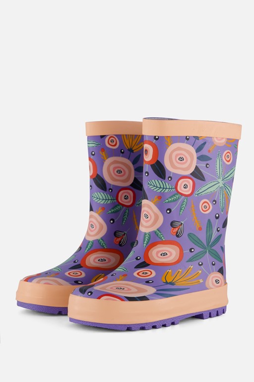 XQ Footwear Regenlaarzen paars Rubber