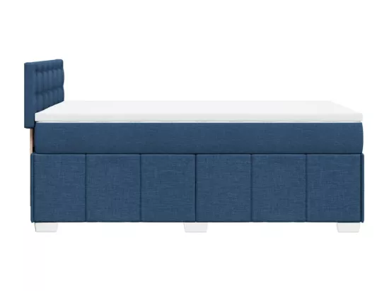 Sommier à lattes de lit avec matelas Bleu 90x190 cm Tissu