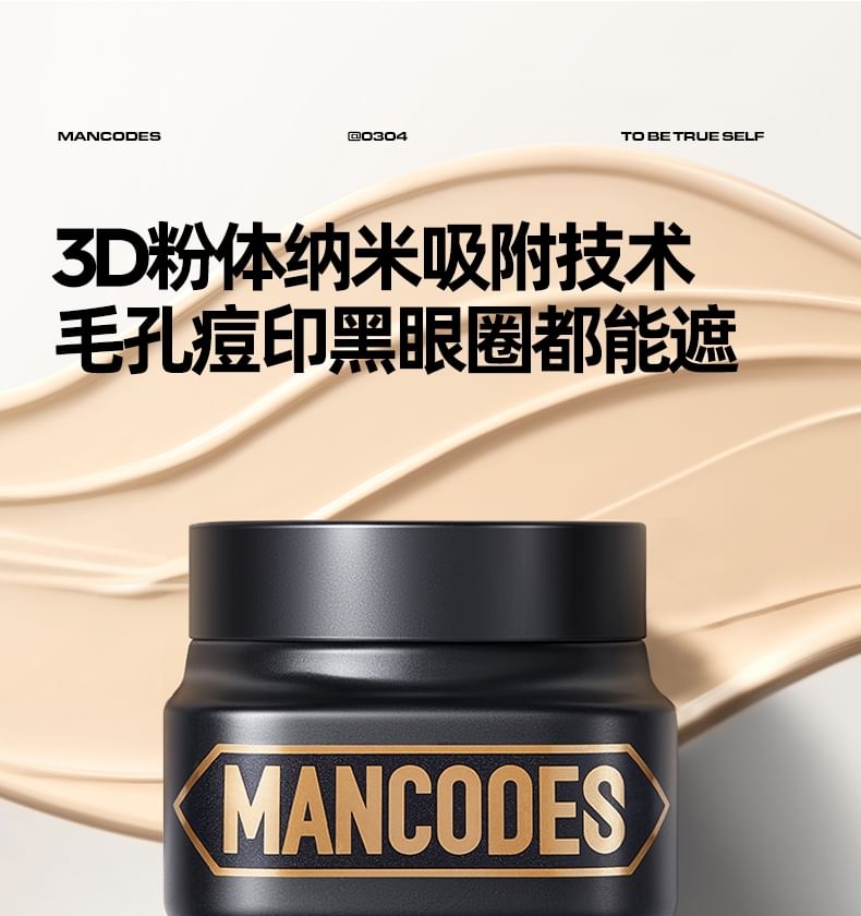 MANCODES - Natuurlijke, olie-controlerende, vlekkeloze make-upcrème