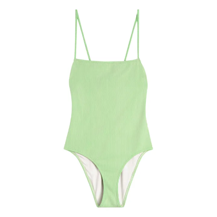 Icone Maillot 1 Pièce Nino Rayures | Vert prairie
