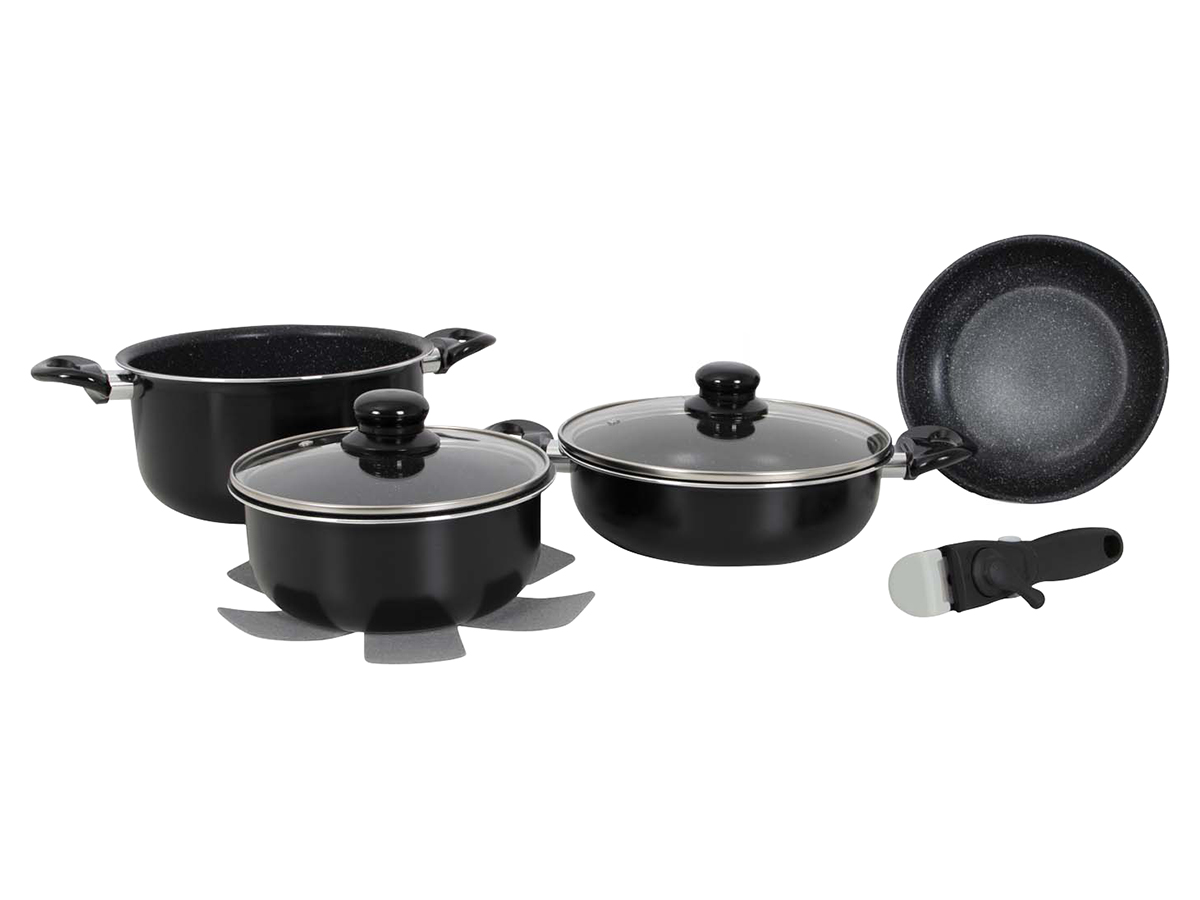 Gimex 7-delig inductie pannenset - Black