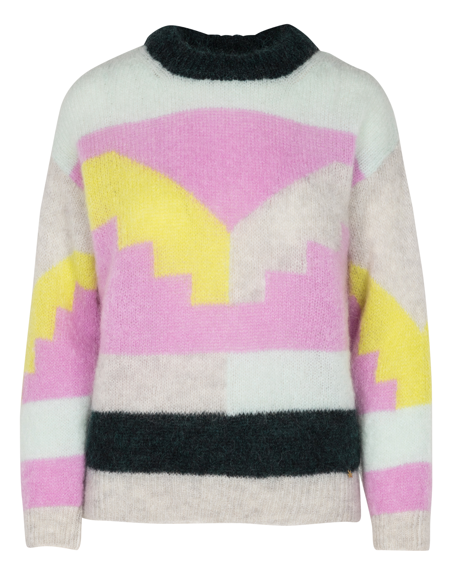 ALTO - Pull col rond en laine mélangée | Multicolore
