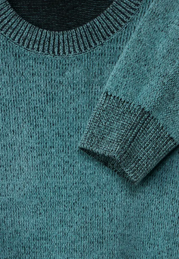 Softer Baumwollpullover - turquoise green
