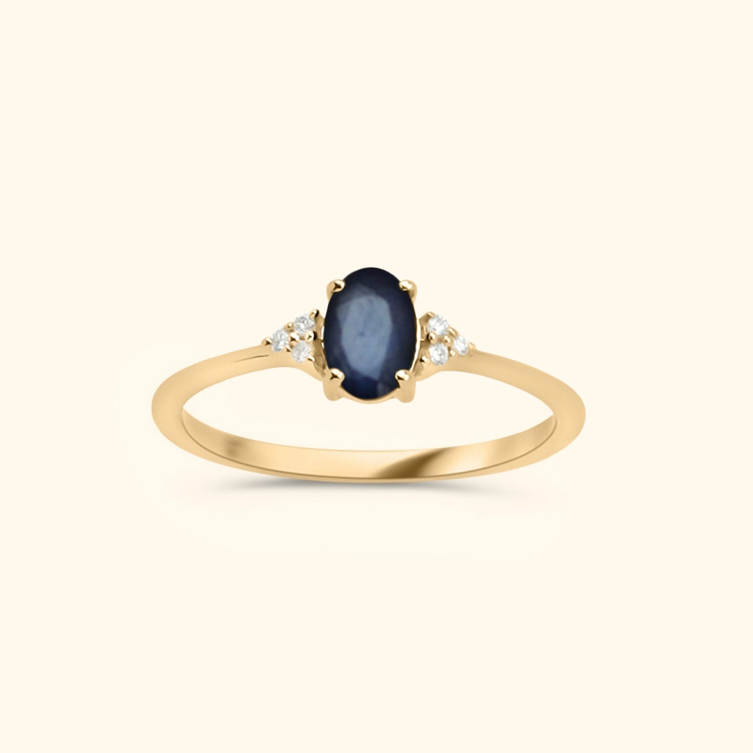 Tanja Sapphire Diamond ring | 9K