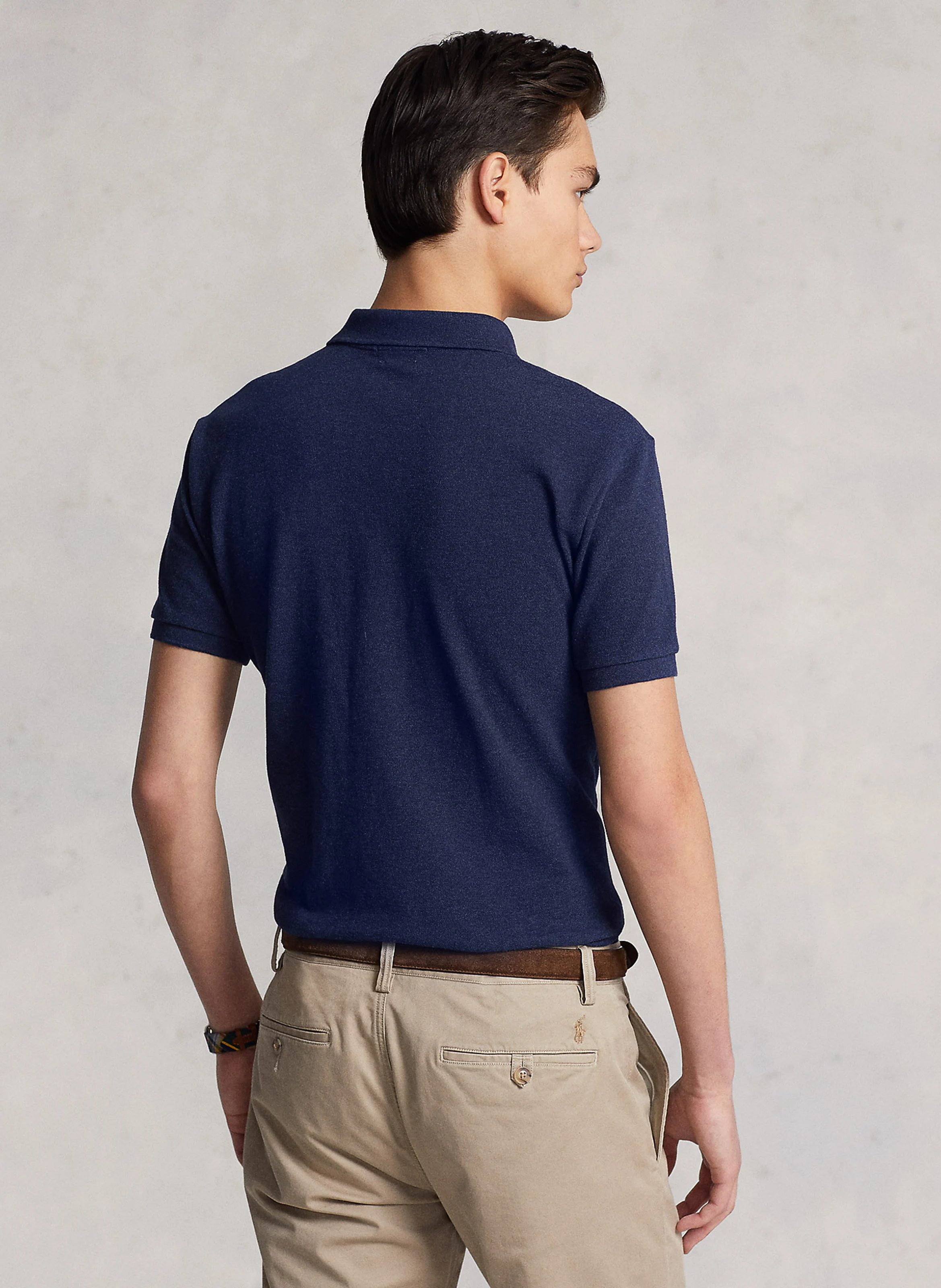 Polo slim-fiit en coton | Bleu