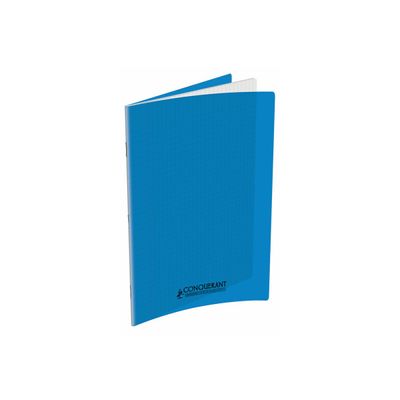 Conquérant Classique - Cahier polypro 24 x 32 cm - 140 pages - grands carreaux (Seyes) - bleu