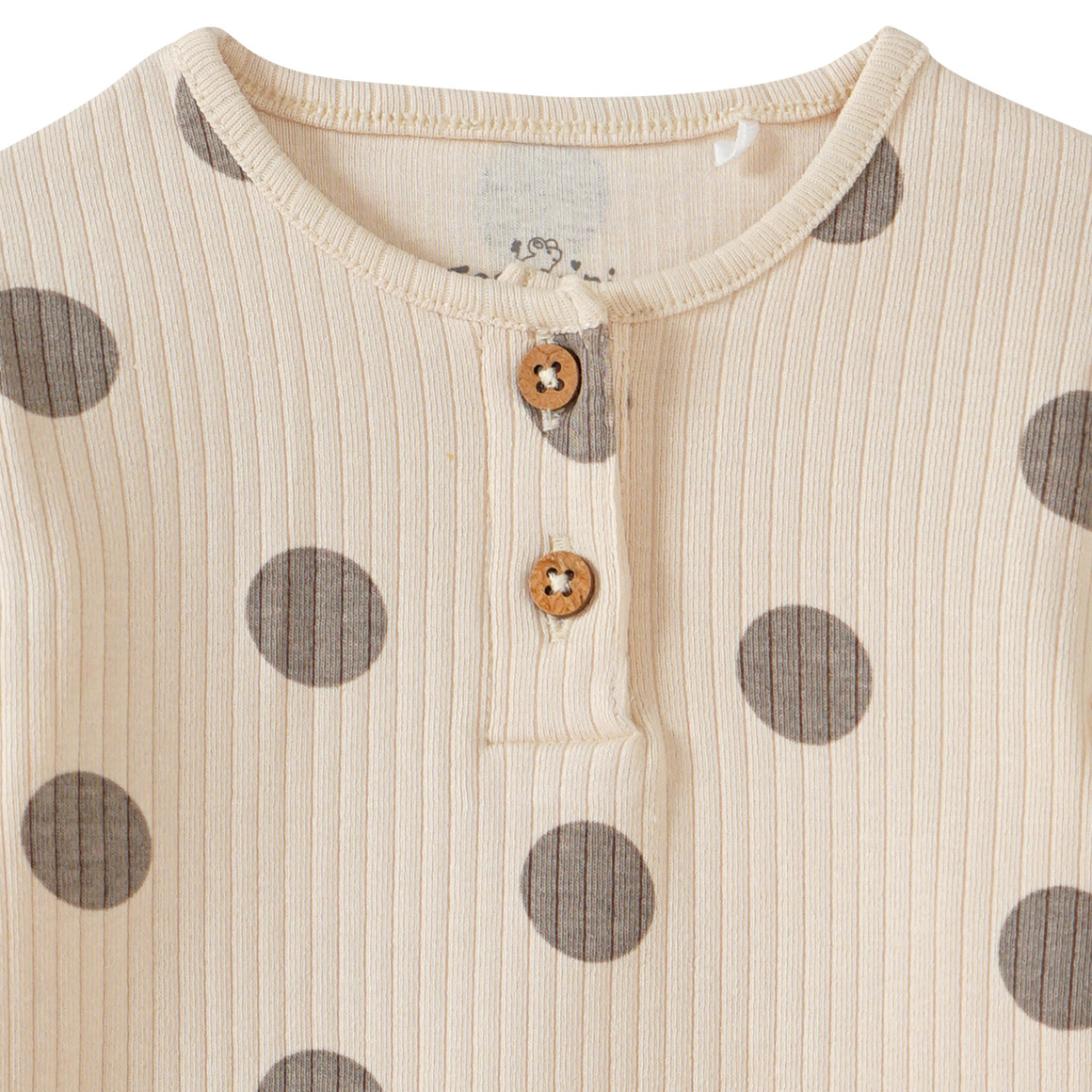 Topomini Baby Langarmshirt mit Punkten allover beige