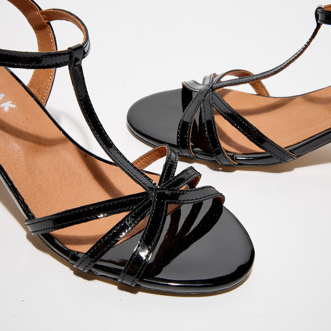 Jonak Sandales en Cuir TBC noires - Talon 5 cm