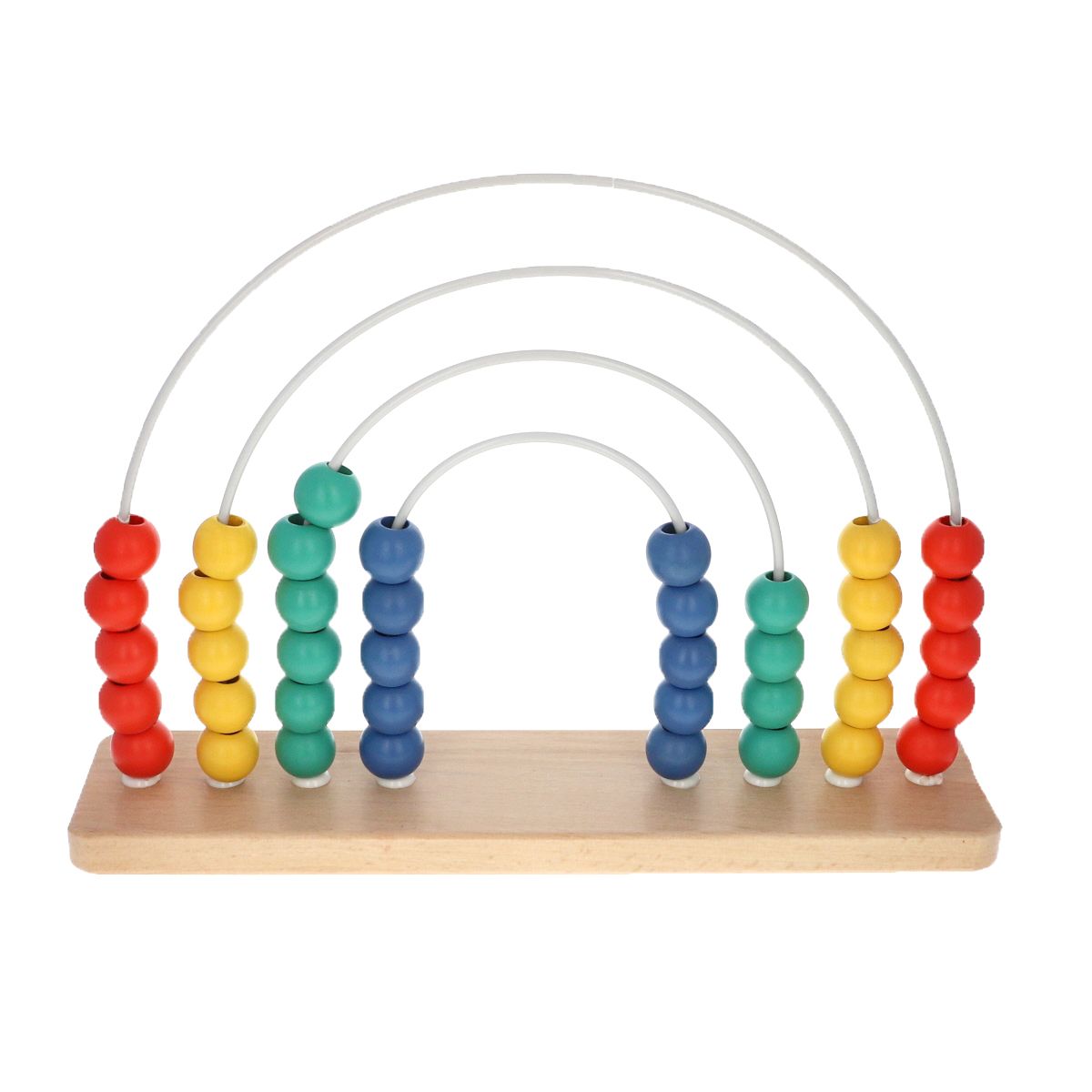Boulier arc en ciel 4 couleurs en bois Mercredi et Patati