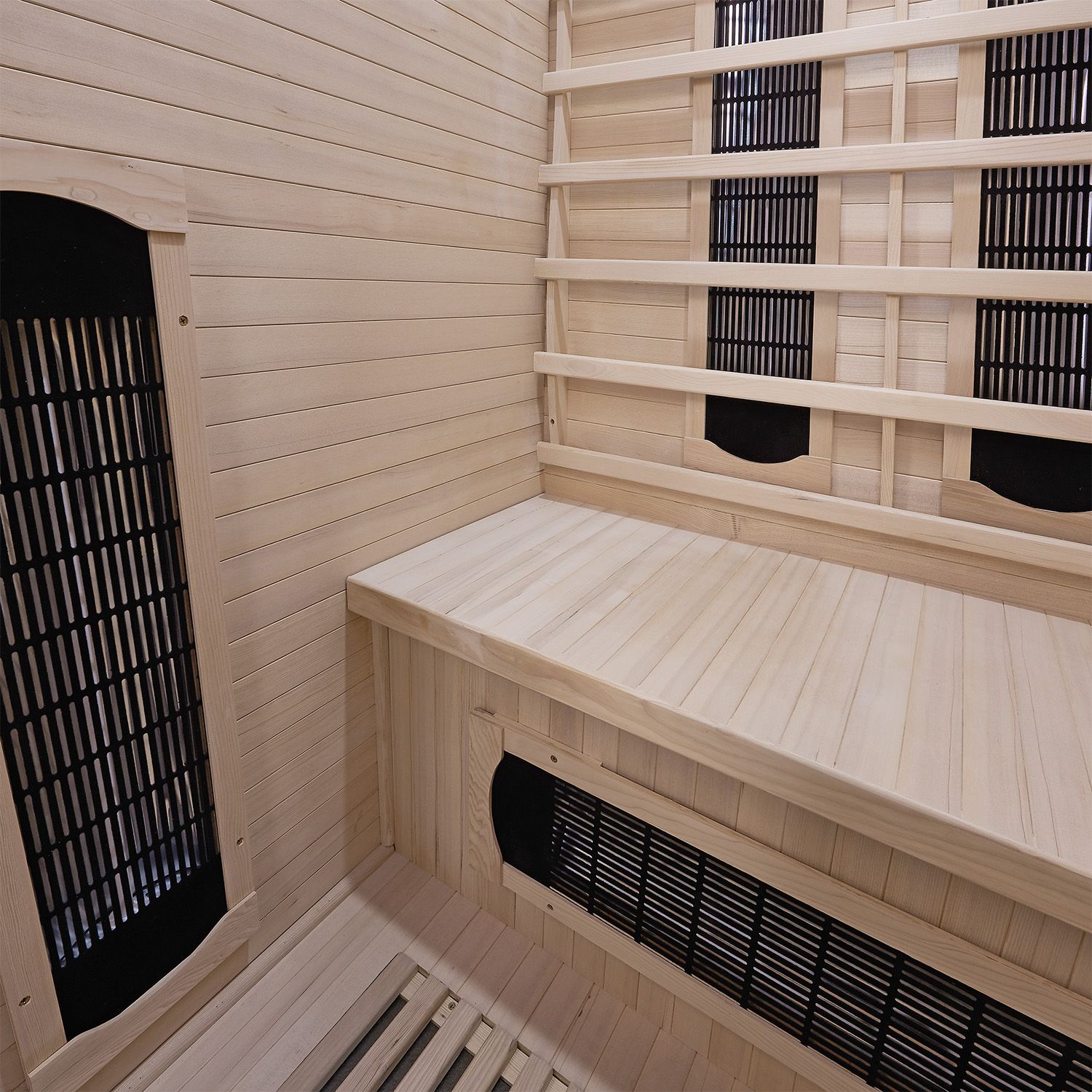 Infrarotkabine Nyborg S120K – Infrarotsauna 2 Personen –LED-Farblicht, 5 Keramik- 1 Flächenstrahler