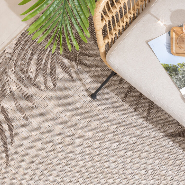 Buiten vloerkleed - Tiga Edge Taupe