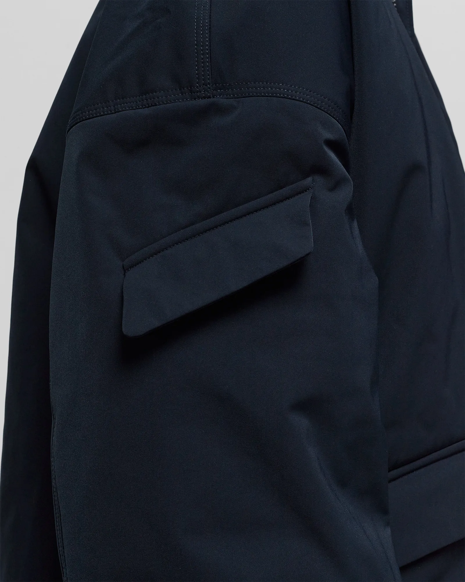 Ganni Light Twill Oversized Bomber Jacket