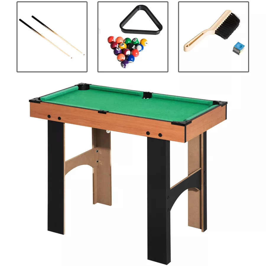 HOMCOM 4 in 1 Multi Spieltisch braun