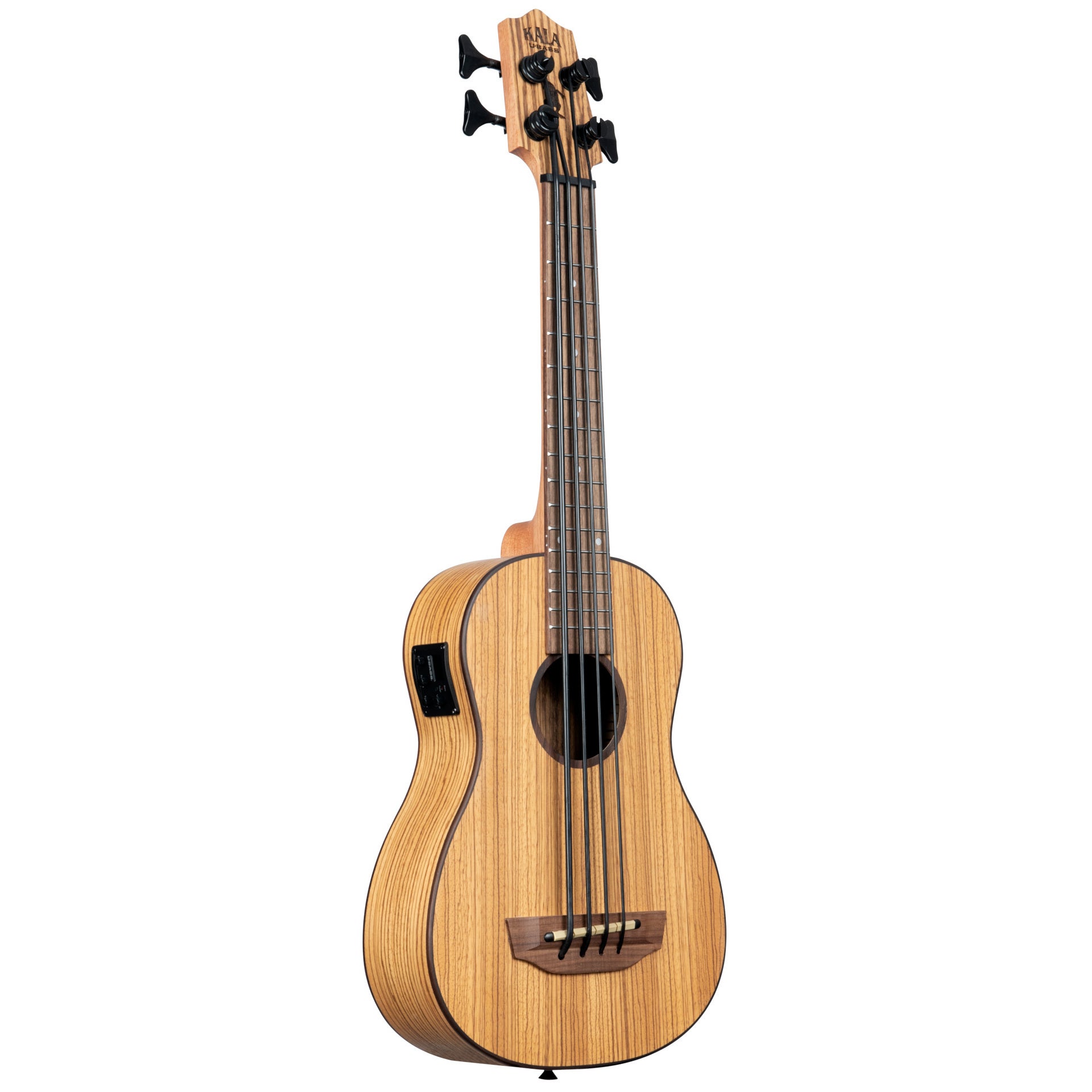 Kala U-Bass Zebrawood Fretted bas ukelele met gigbag