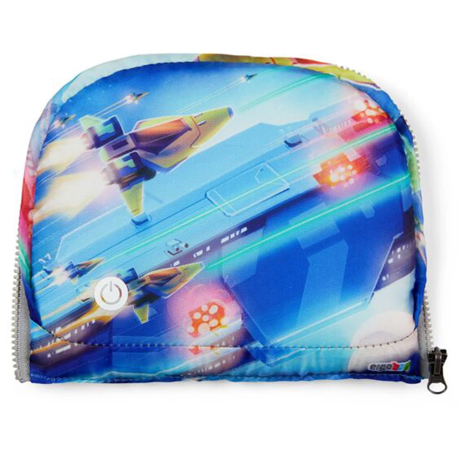 Ergobag Zubehör Pack  Cubo light Zippies LED - Zip Fronttasche Raumschiff