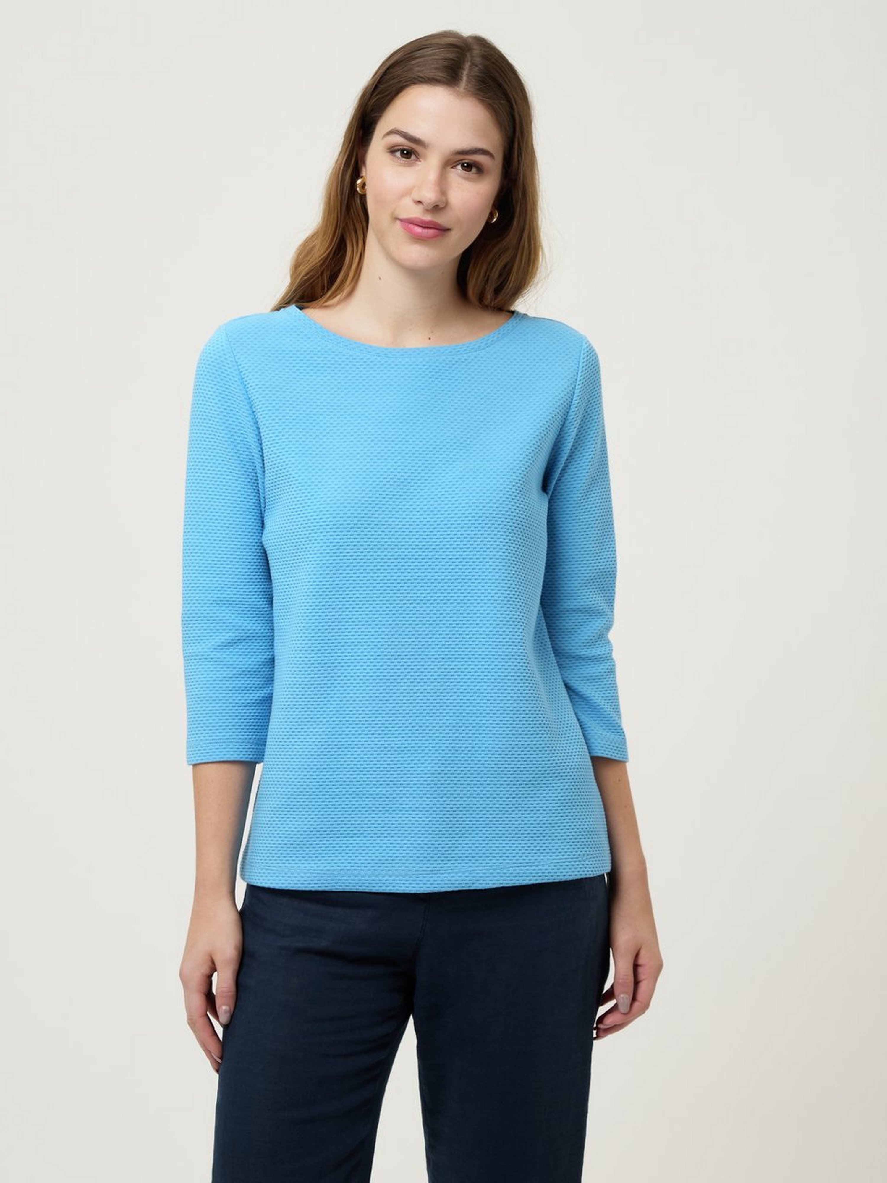 Rundhals-Shirt mit 3/4-Arm