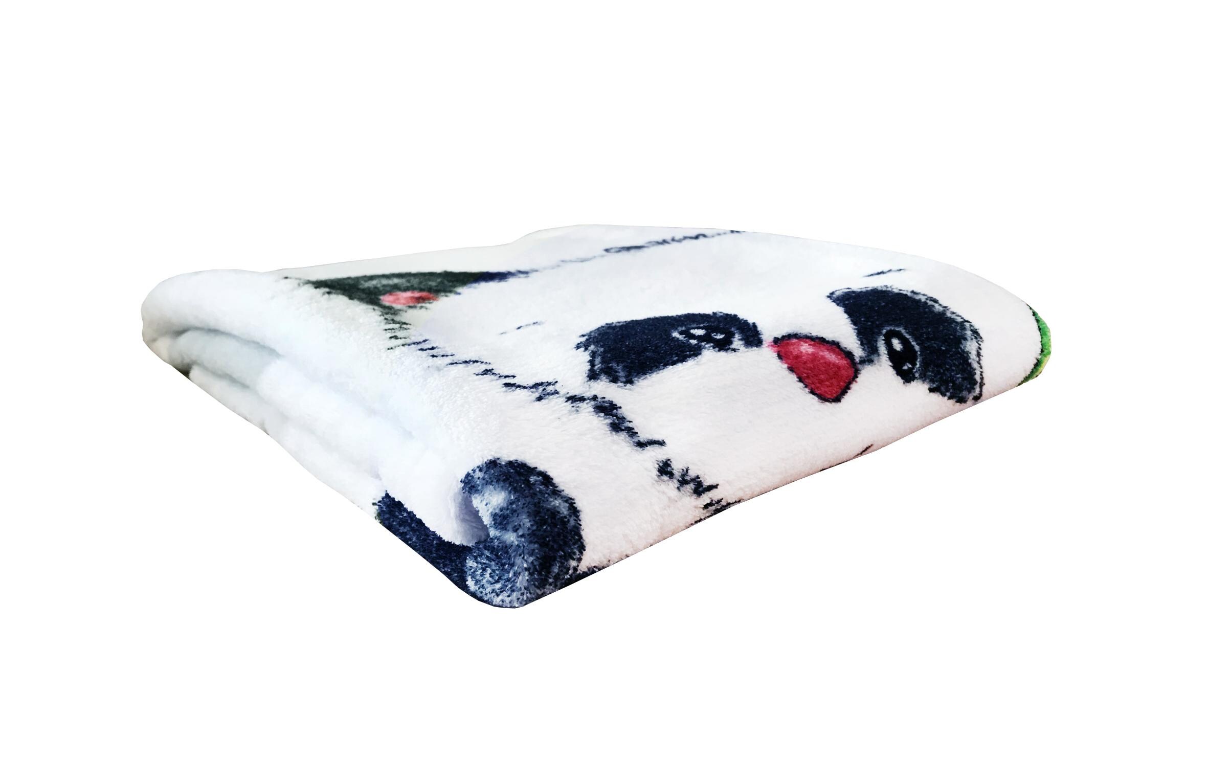 Kuscheldecke Panda 75 x 100 cmMicrofaser-Flauschdecke für Babys