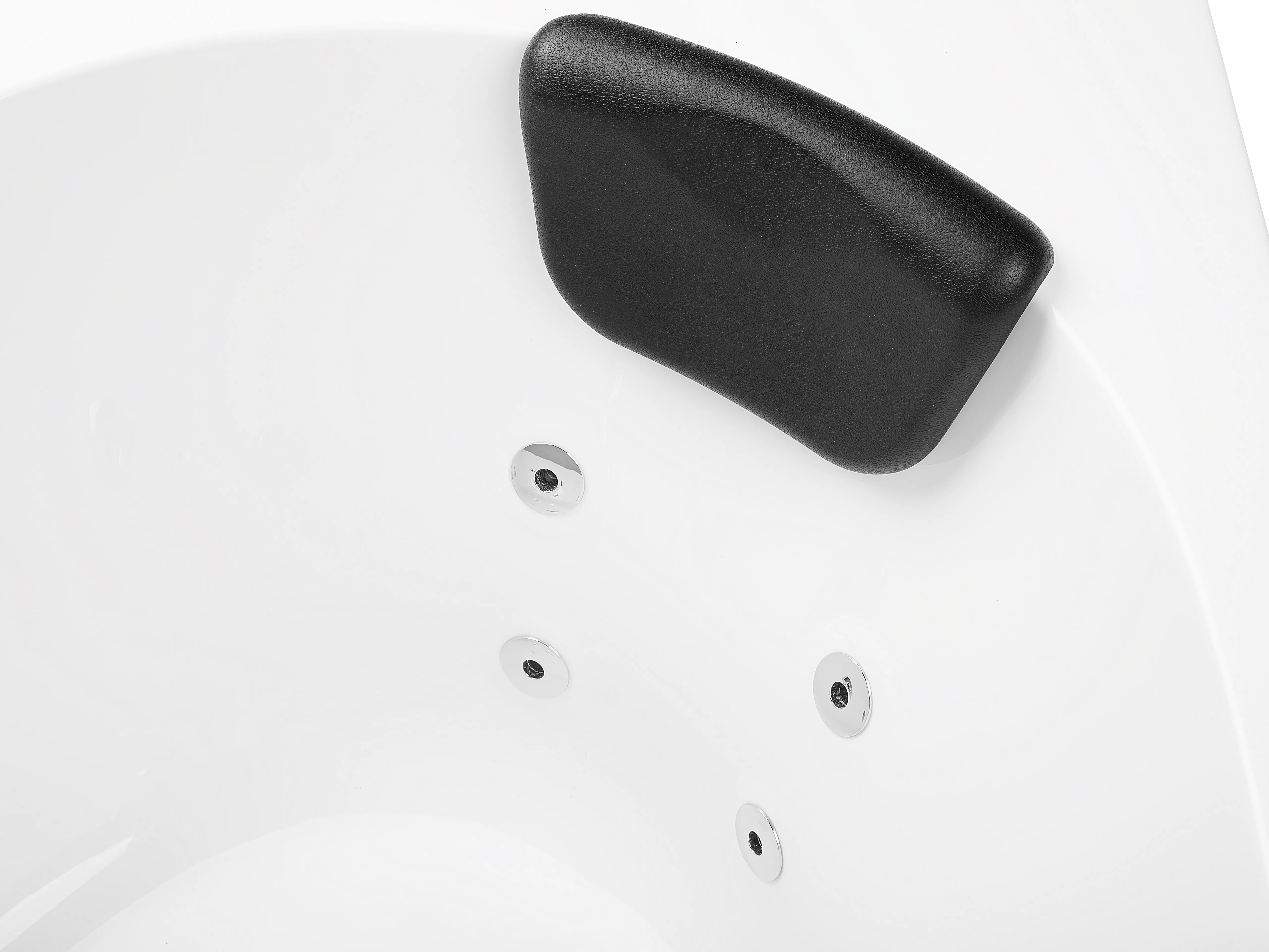 Hoek bubbelbad met LED MEVES 140 x 140 cm Wit