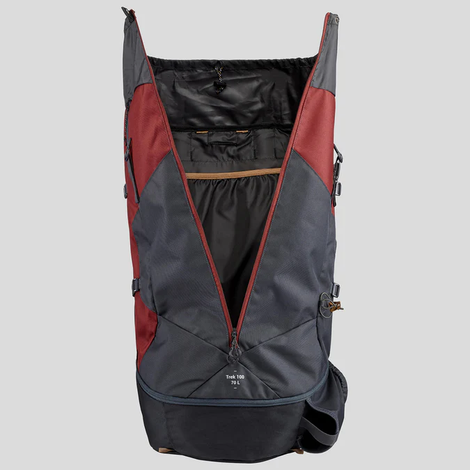 Decathlon Forclaz - Mochila Forclaz MT100 Easyfit Masculina de 70 L para Mochilão