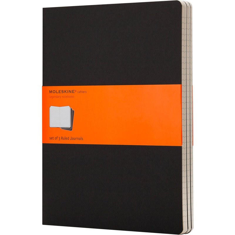 Set de 3 cahiers Moleskine kraft 19 x 25 cm ivoire ligné 120 pages