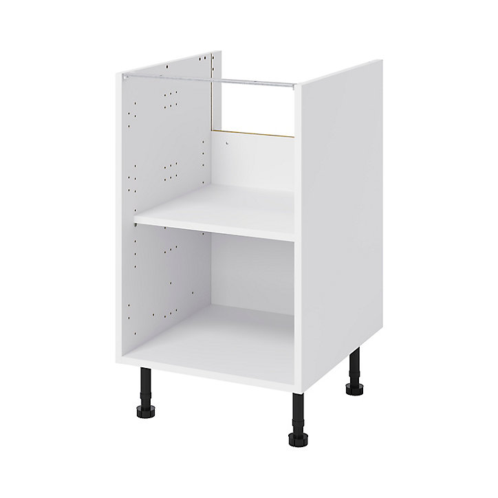Caisson bas de cuisine Caraway GoodHome blanc H. 72 cm x L. 50 cm