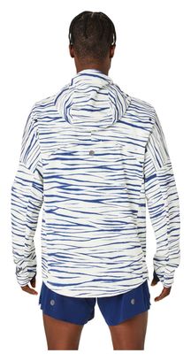 Veste imperméable Asics Metarun Shibori Beige/Bleu Homme