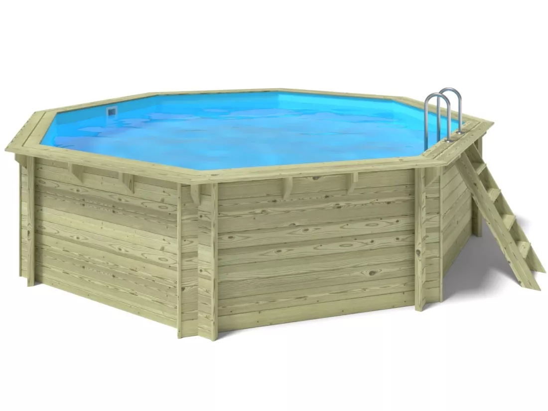 Piscine en bois 5,37x5,37 - H.1,31 m - avec filtration - BAS754OSP - ALTANKA