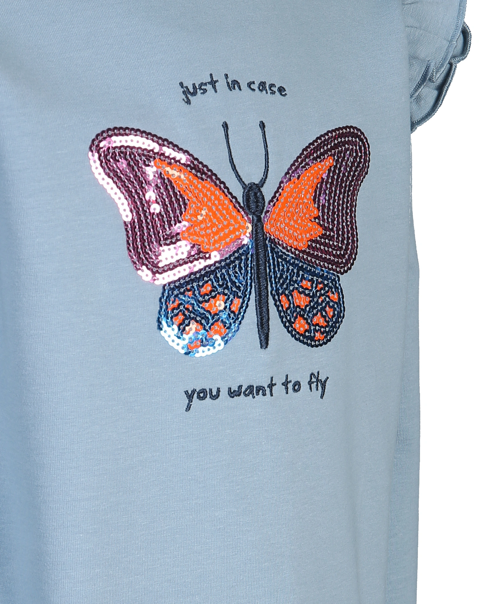 Sweatshirt SCHMETTERLING in mittelblau