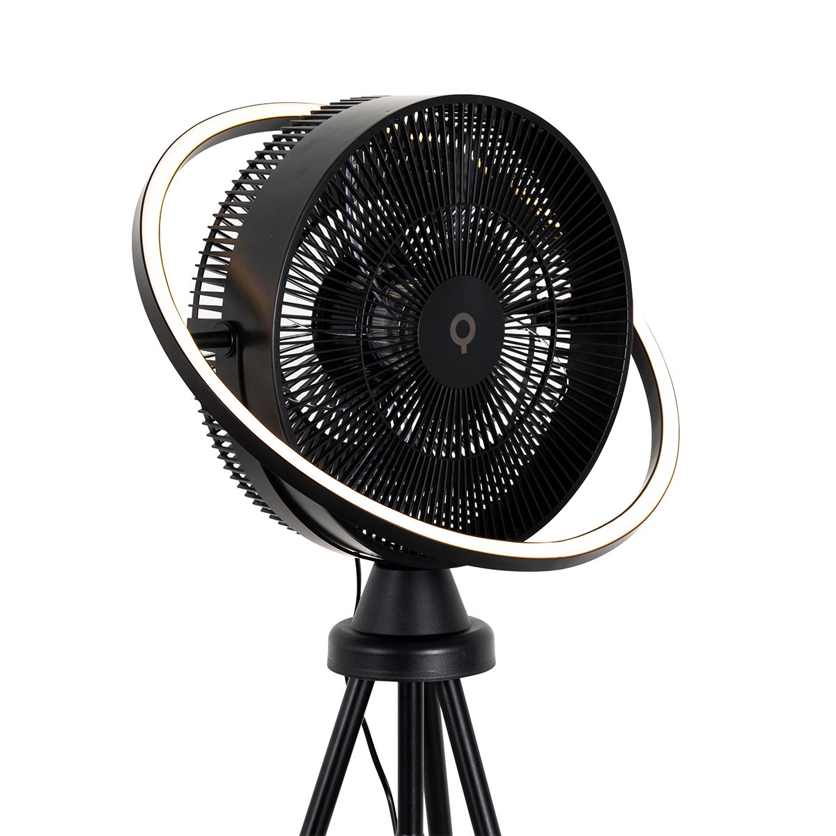 Vloerventilator tripod zwart incl. LED 3-staps dimbaar verstelbaar - Marleen