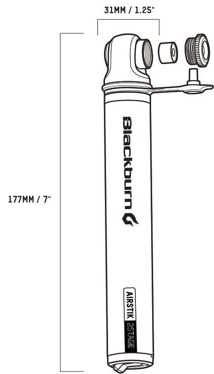 Blackburn AirStik 2Stage Minipumpe kaufen | Bike-Discount