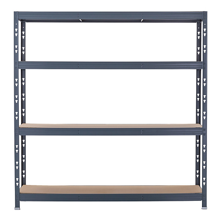 Étagère 4 plateaux H. 180 cm x L. 185 cm métal et bois