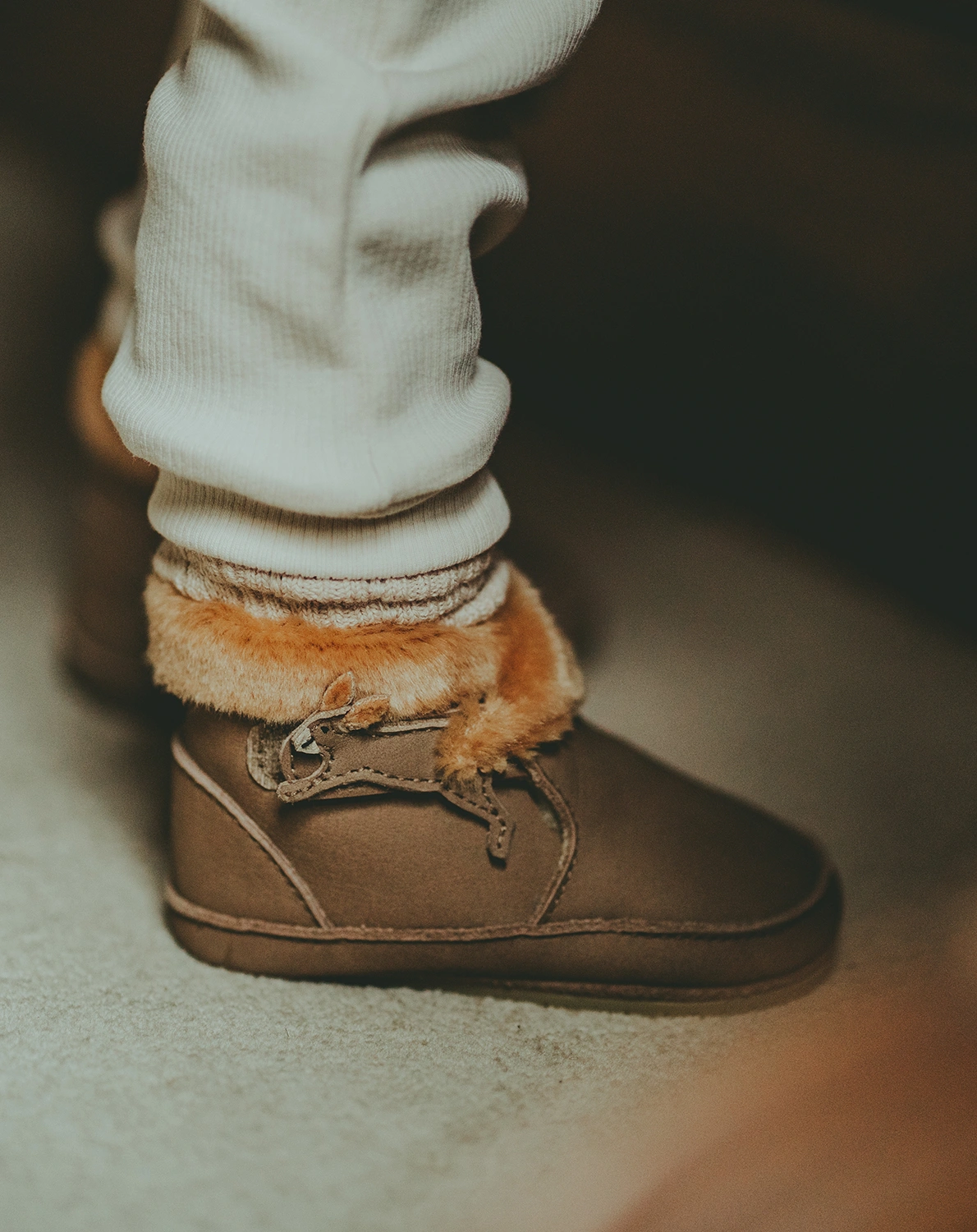 Lauflernschuhe TWISI - SQUIRREL gefüttert in truffle