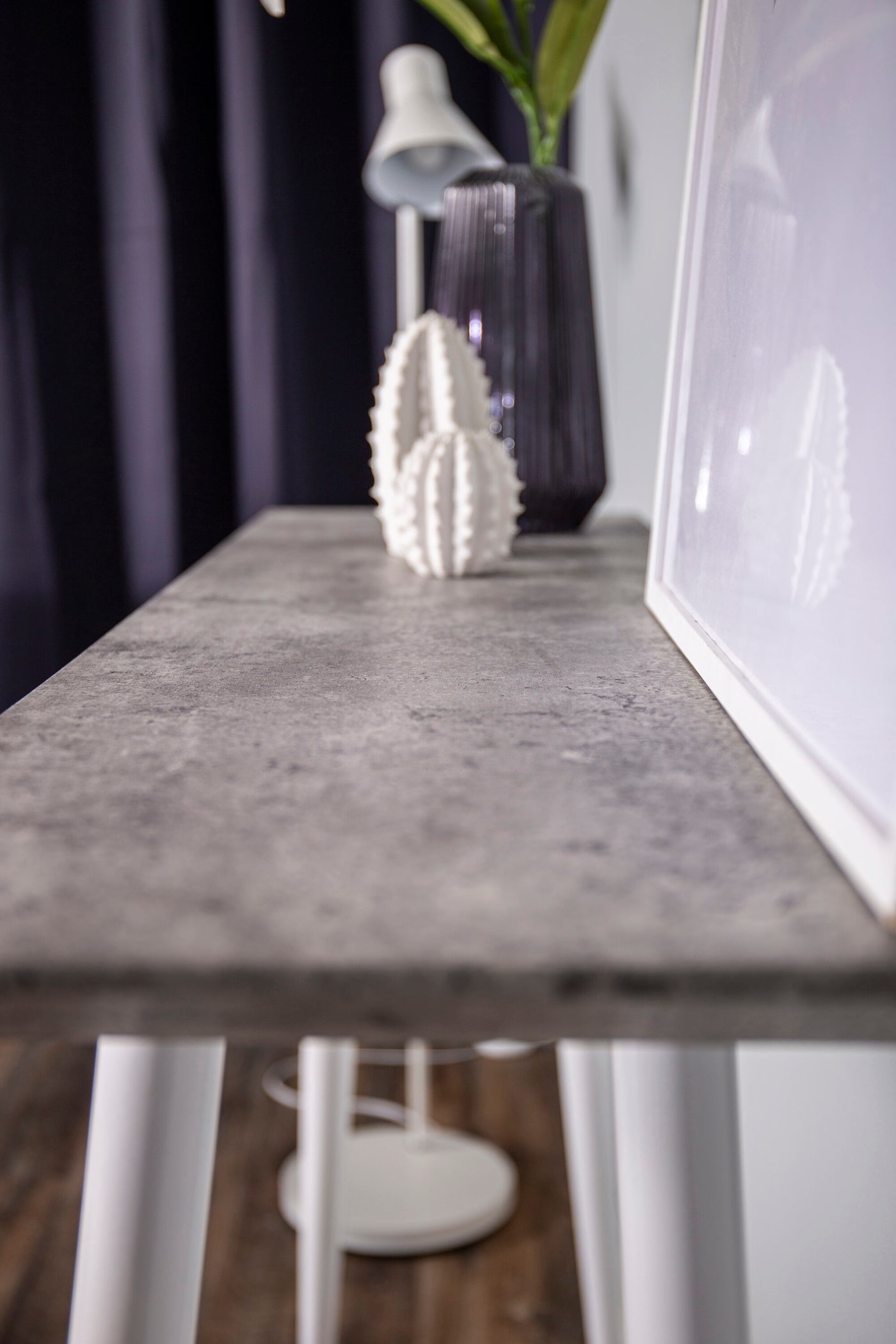 FjÃ´rd - Sidetable Wit Betonlook 110cm - MDF - Edge